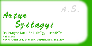 artur szilagyi business card